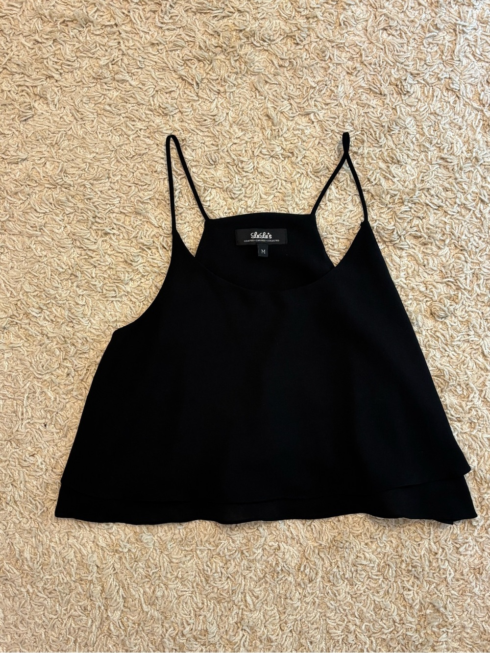 Lulu's Black Layered Spaghetti Strap Cami